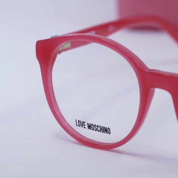 Moschino MOL523 0C9A00 Round Eyeglasses 49mm - Shiny Pink - Picture 2 of 10